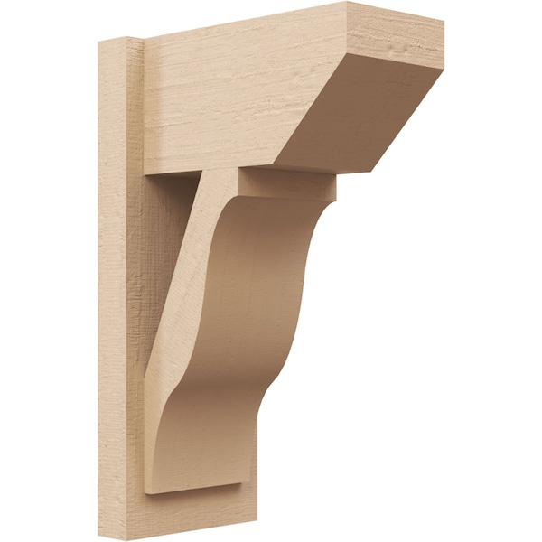 Ekena Millwork 8-in W x 14-in D x 22-in H Funston Slat Rough Cedar Woodgrain TimberThane Outlooker, Primed Tan OUTUR080X14X22FST24RCPR - main